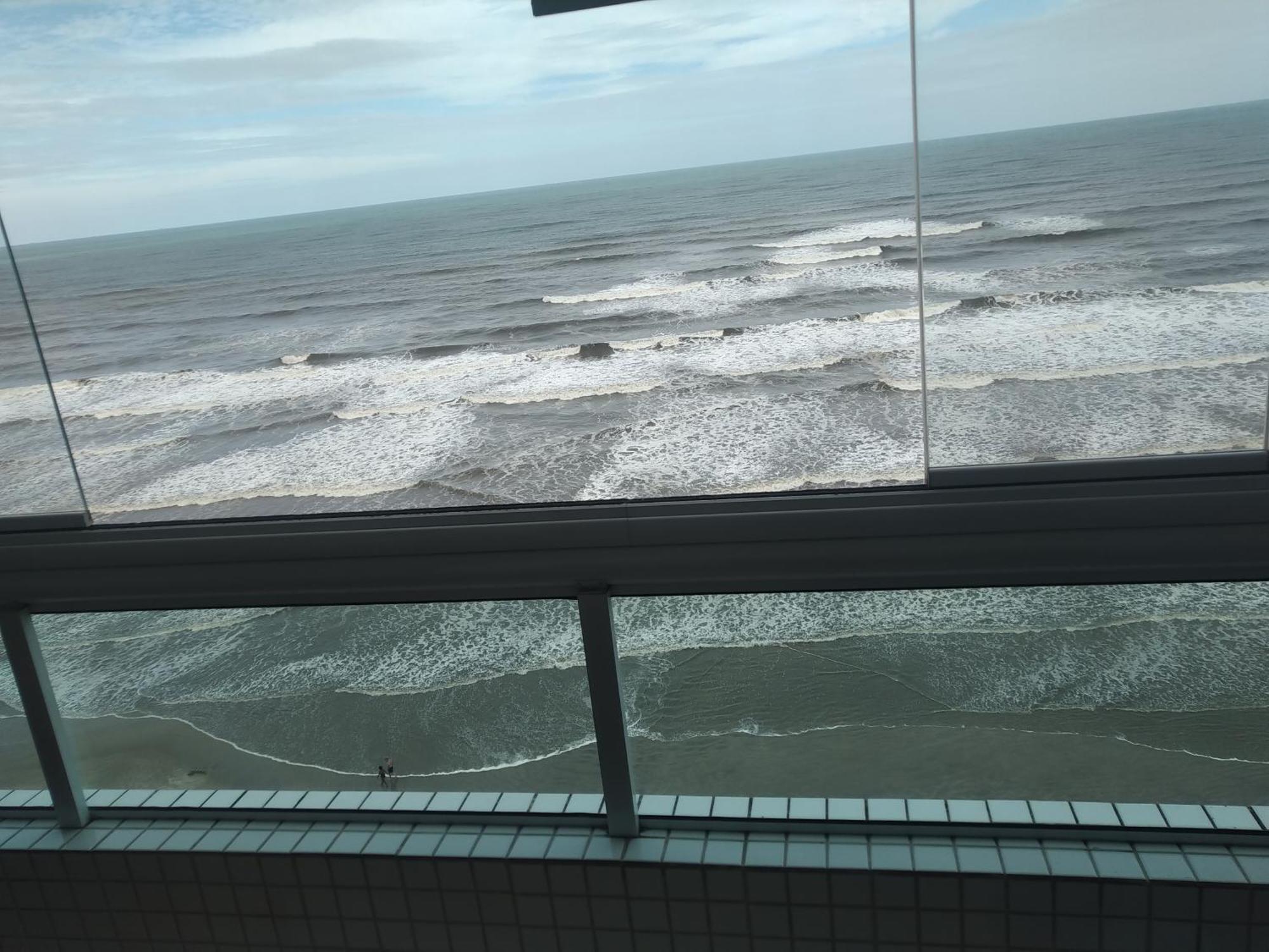 Apartamento Frente Mar Pe Na Areia Praia Grande  Buitenkant foto