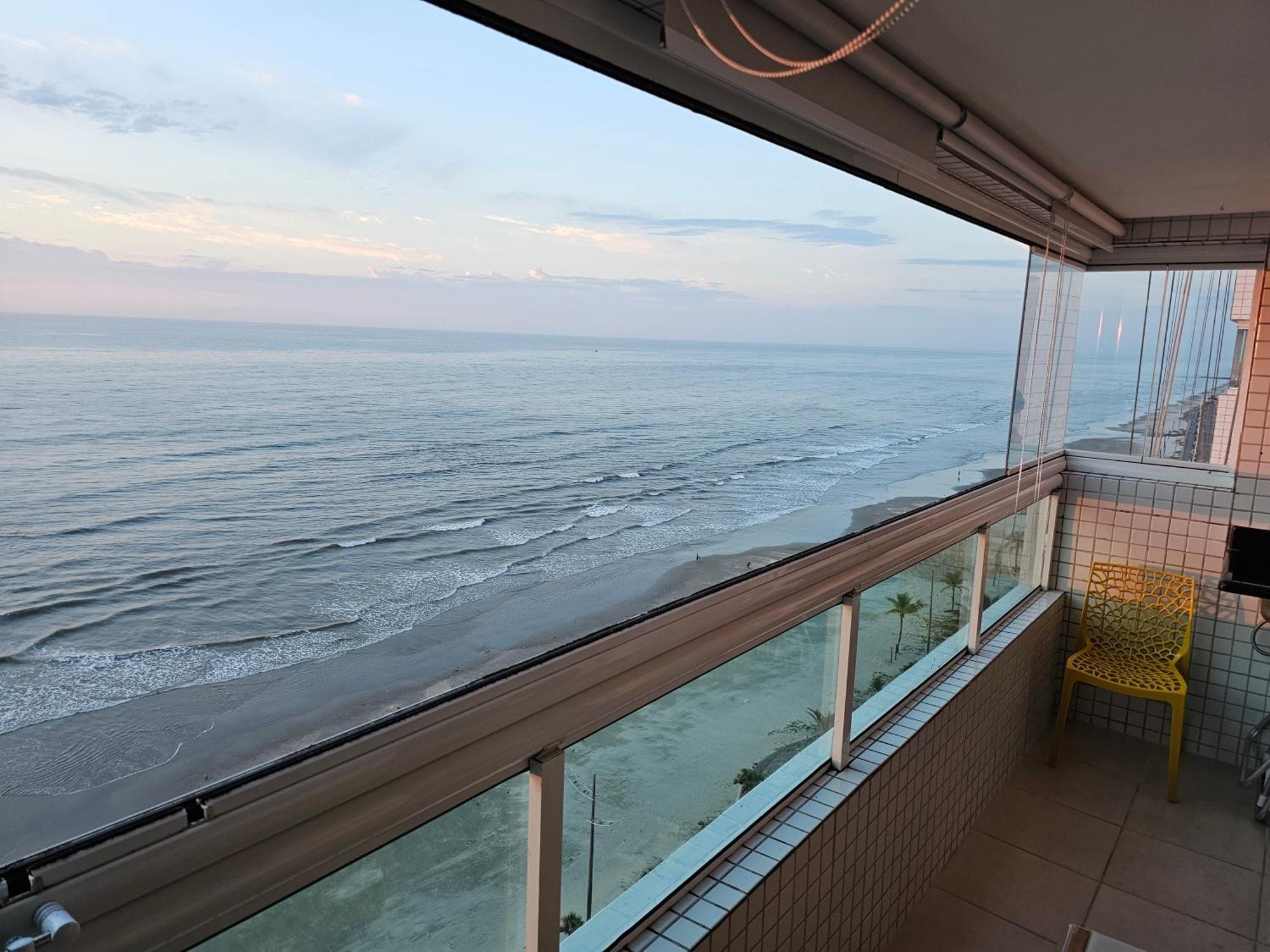 Apartamento Frente Mar Pe Na Areia Praia Grande  Buitenkant foto